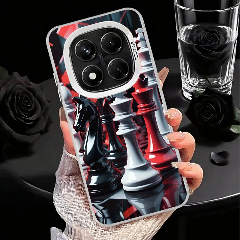 Tävlingsschackspel Stötsäkert Fodral för Telefon för Xiaomi Redmi Note 15 14 13 12 Pro Plus 11 11S 11T 5G Skydd Anti-fall Fundas