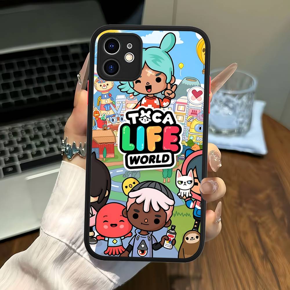 Toca Boca Toca Life World Phone Case For IPhone 16 15 14 13 12 11 Pro Max 7 8 6 6s Plus Matte Cover