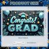 Graduation Ceremony Banner Colorful Balloons Congratulatory Display Grad Party Banner Congrats Lettering Grad Photo Background