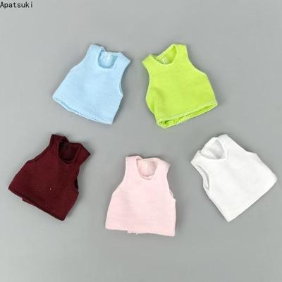 Camisas de Color puro, chaleco, Top corto sin mangas para muñeca de 11,5 ", ropa, trajes de moda, accesorios para muñecas Blythe 1/6