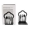 Books Holders Table Picture Album Holders for Displaying Books Metal Books Stand, Hollow Out Design Bookends Bookshelfs