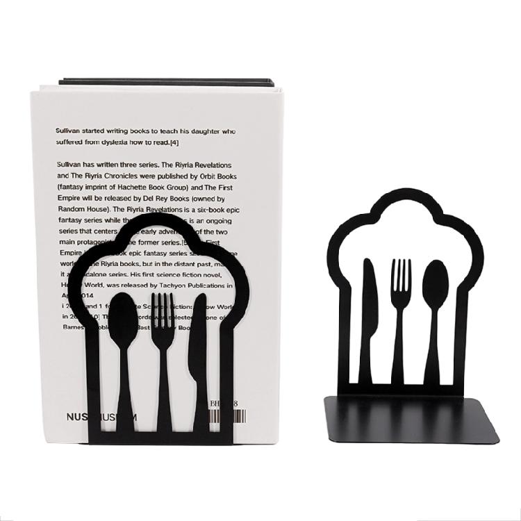 Books Holders Table Picture Album Holders for Displaying Books Metal Books Stand, Hollow Out Design Bookends Bookshelfs