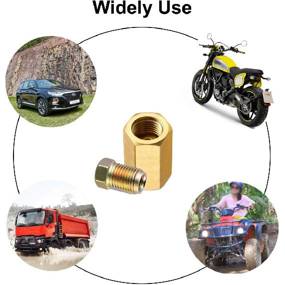 MuHize 3/16 Brake Line Fittings - Premium 18 PCS 3/8' 24 Threads Brake Fittings Assortment For 3/16' Tube (6 Unions, 12 Nuts)