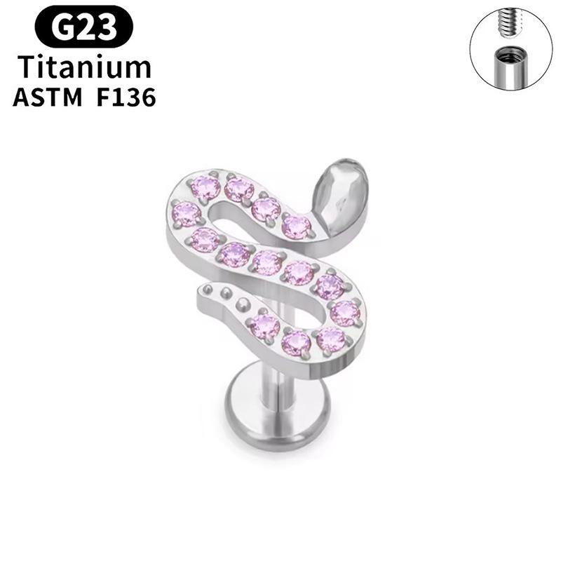 G23 Titanium Butterfly Lip & Ear Cartilage Stud Earrings with Internal Thread - Simple, Luxurious Design for Women's Piercings