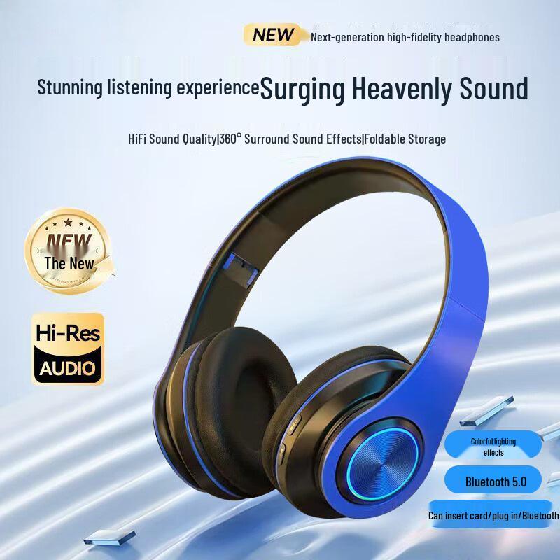 Bluetooth Headphones B39: High-Quality Sound, Luminous Design, Ideal for Music, Gaming, and HD Calls for Men and Women.