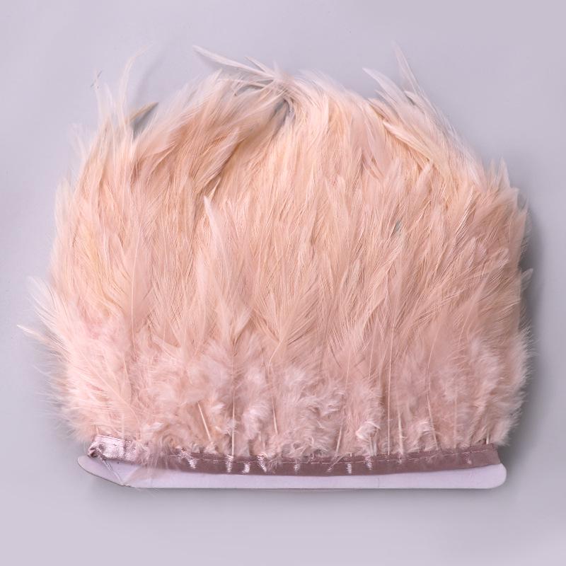 Sharp Chicken Feather Trim Fabric: White & Colored Strips, Hot Selling Cross-Border Fabric Tape.