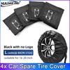 QC 4PCS S/L Size Car Spare Tire Cover Case  Dust-proof Protector Polyester Auto Wheel Tire Storage Bags Vehicle Tyre Accessories