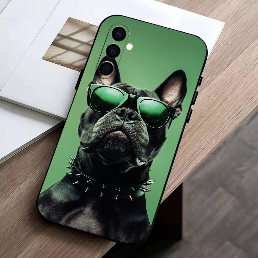 

French Bulldog Dog-DG Phone Case For Samsung Galaxy A73,A72,A71,A70,A53,A52,A51,Soft Silicone Black Cover Samsung a31