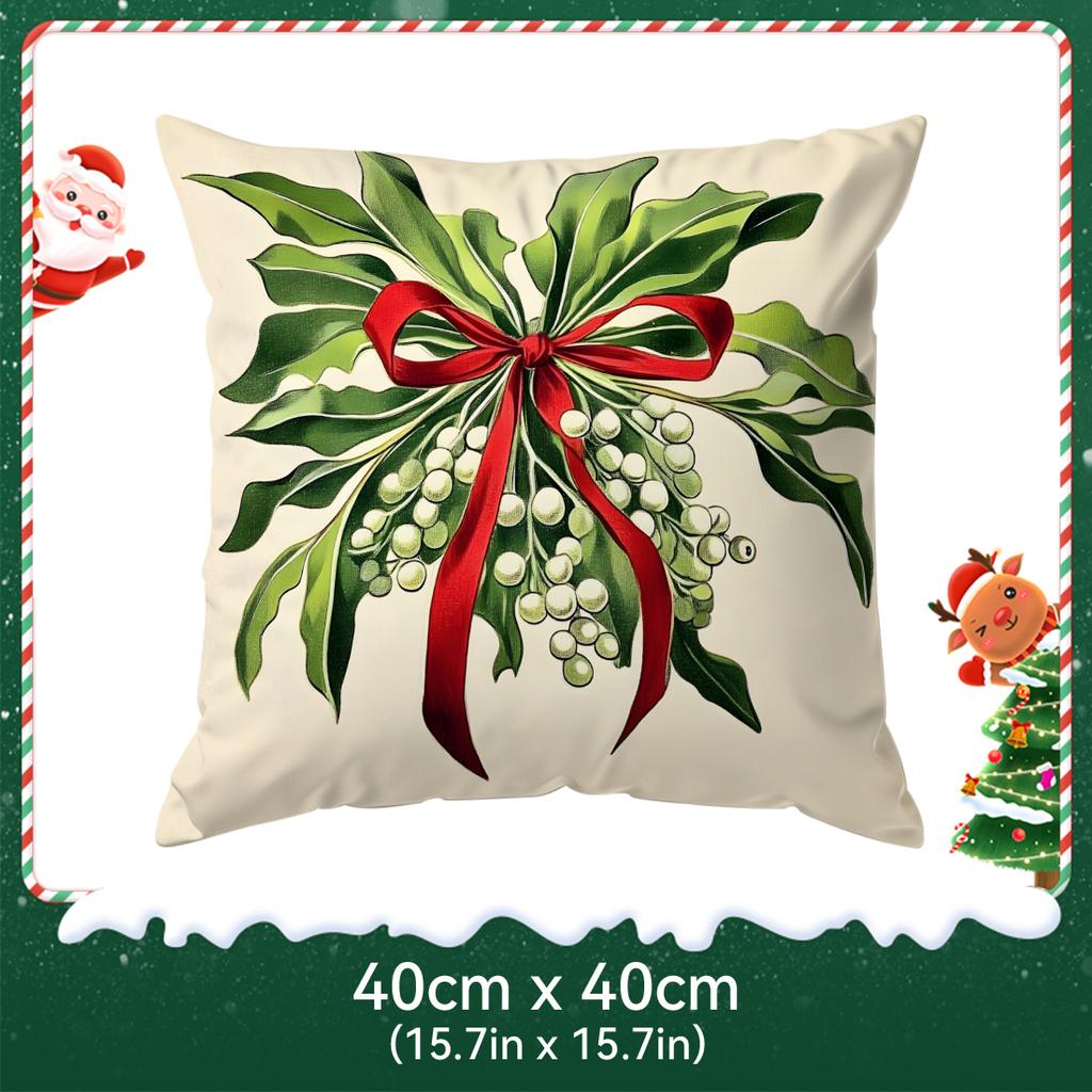 40/45/50cm Merry Christmas Theme Cushions Pillowcase Polyester Cushion Cover Throw Pillow Pillowcover Home Car Sofa Decor