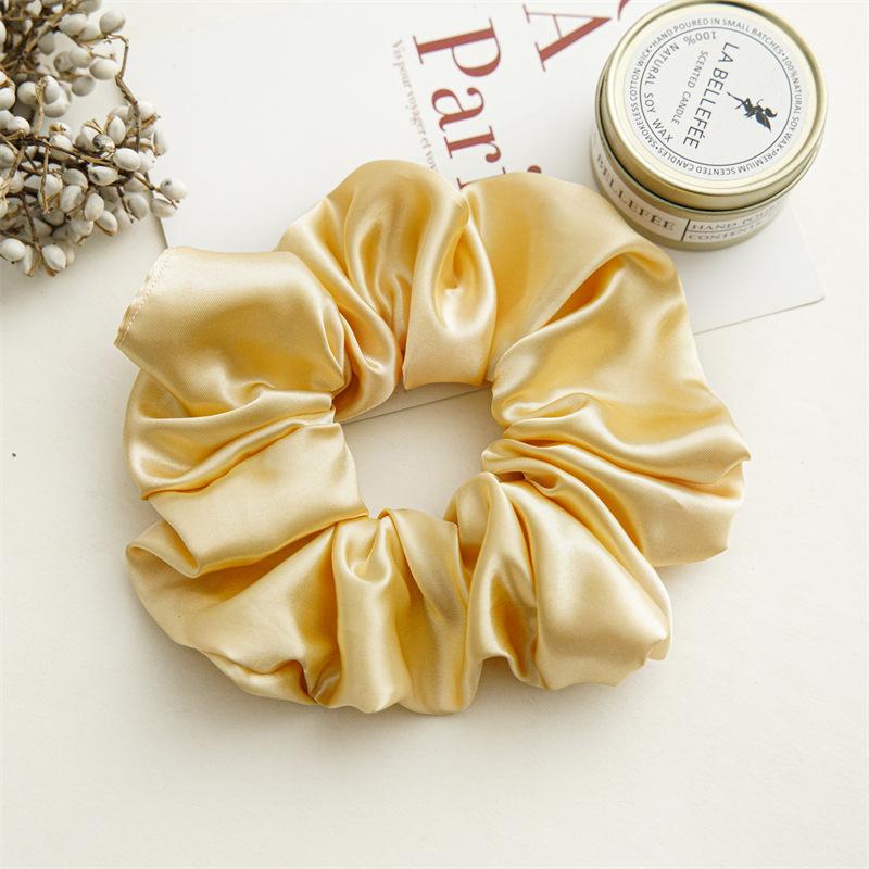 18cm Übergroße Satin Scrunchies Einfarbig Elastisches Haarband Damen Mädchen Pferdeschwanzhalter Accessoires Schicke Haargummis