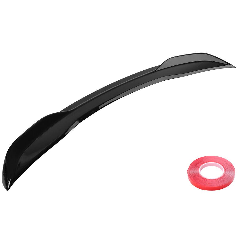 For Honda Civic 2022 2023 2024 4Dr Si Factory Style Trunk Spoiler Wing GLOSS BLACK / Carbon Fiber Color Sports Blade Tail Wing