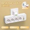 Eu Plug 3/4/5 Ac Outlet Power Strip Multiprise Wall Socket Universal Network Filter Usb Cherger Separate Switch Light Adapter Set