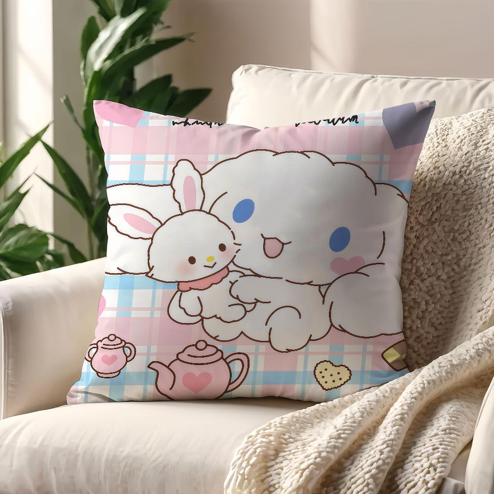 C-Cinnamorolles Cute Cushion Cover For Pillow Printing Sofa Decoration Home Car Room Coffee Shop Office Nordic Simplicity