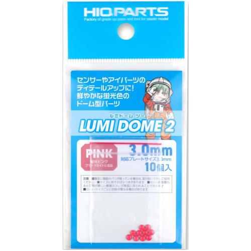 HiQ Parts LumiDome 2 Fluorescent Pink, 3.0mm, Pack of 10, Plastic Model Parts, LMD2-PIN-30