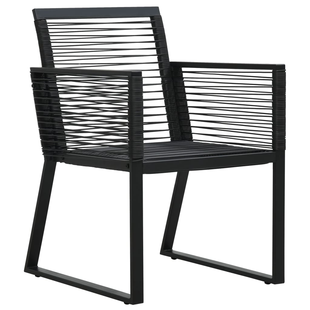 Vidaxl 5-Częściowy Zestaw Mebli Ogrodowych, Czarny, Rattan Pvc