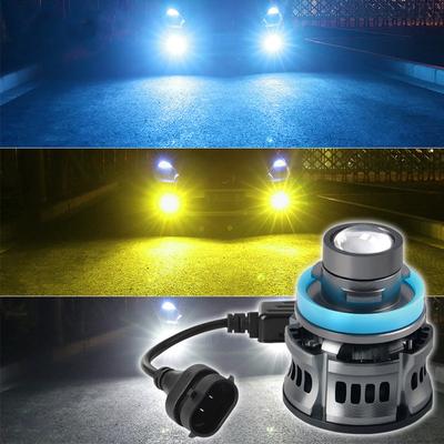 Laser Lens Car H7 H11 Lens Headlight 12V H8 H9 9006 HB4 Led Fog Light Bulb Fog Lamp White Yellow Ice Blue Turbo Fog Light