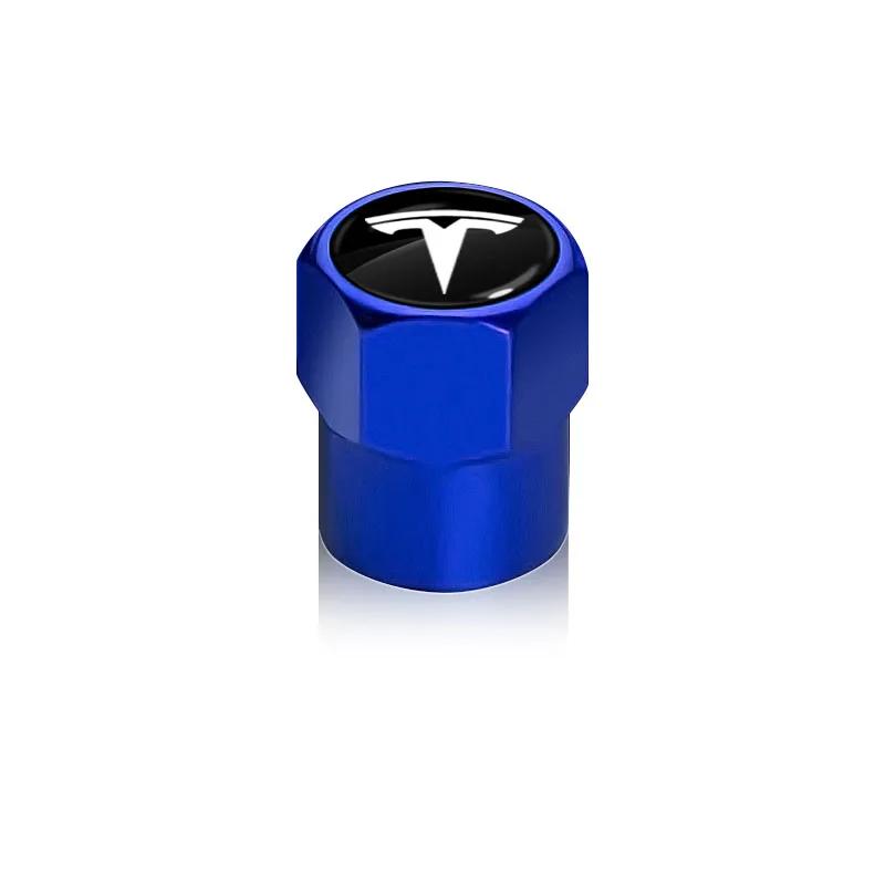 4 Stück Auto-Reifenventilkappen Metall-Reifenluftventilschäfte Abdeckung für Tesla Model 3 Y S X Roadster Model 3 S X Y 2022 Invader Coil Mod WYE K80