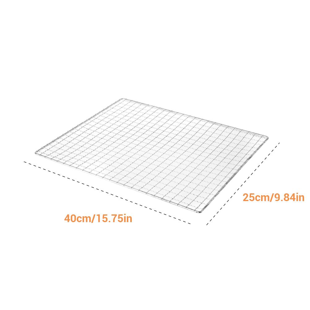 2 Peças Tapetes de Malha para Churrasqueira Aço Inoxidável Antiaderente Tapetes de Malha para Churrasqueira Grelhas Traseiras para Grelhar Carne Legumes Frutos do Mar