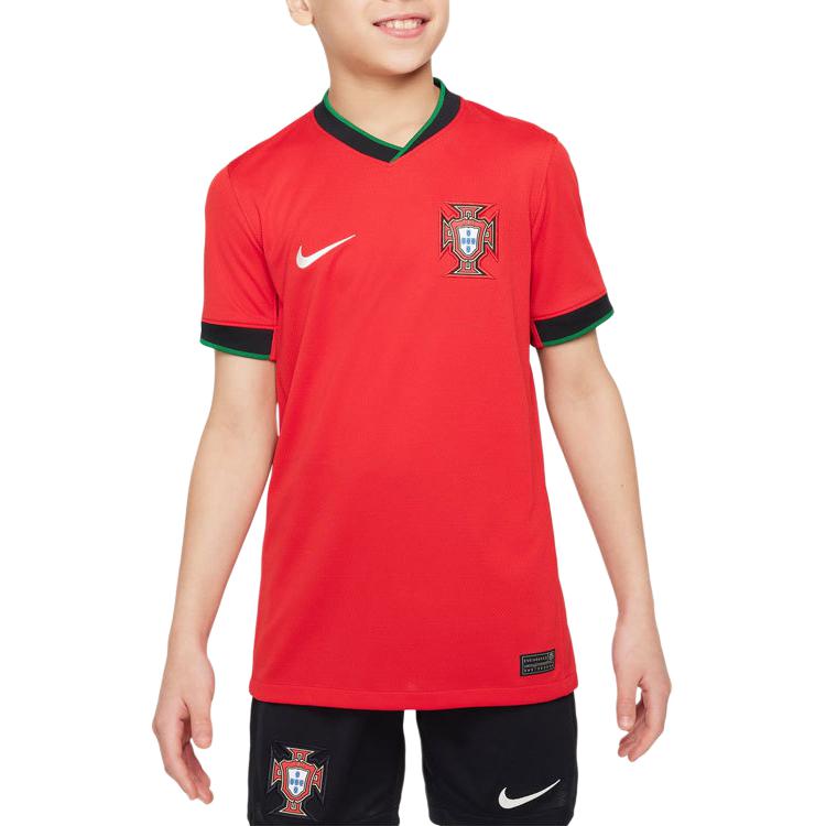 Nike T Shirt Team Portugal University Red/Pine Green/Asphalt Blue/Sail White Kids' FJ4371-657