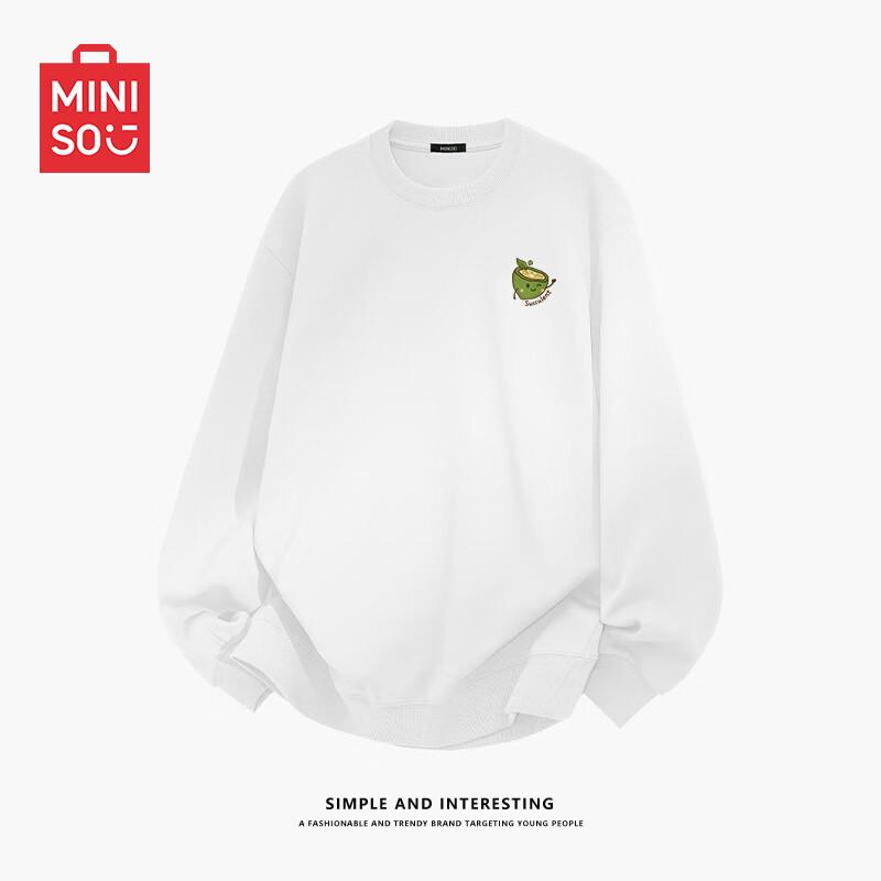 MINISO Men's American Style Loose Fit Crewneck Sweatshirt