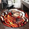 1pc Anime Demon Slayer Tanjiro Round Carpet Office Chair Mat