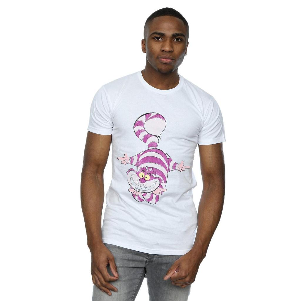 Disney Mens Alice In Wonderland Cheshire Cat Upside Down T-Shirt