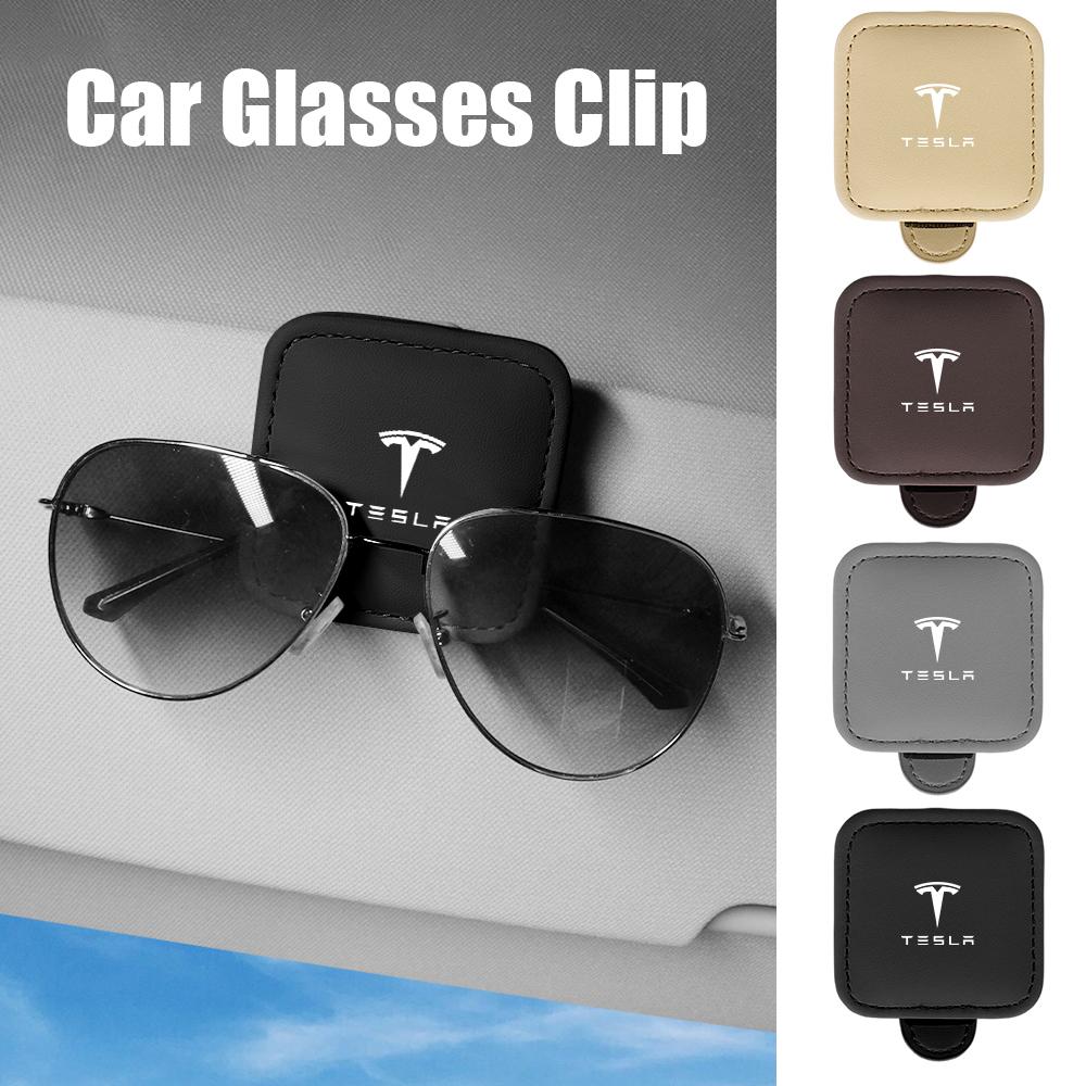 Car Sunglasses Holder Card Ticket Clip Sun Visor Glasses Clips For Tesla Model 3 Cybertruck Roadster Mod Model S Model X Model Y