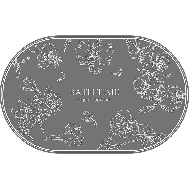 

Легкий роскошный цветочный коврик для туалетной двери, грязный и простой в уходе, впитывающий, быстросохнущий, нескользящий коврик для ног 40*60cm