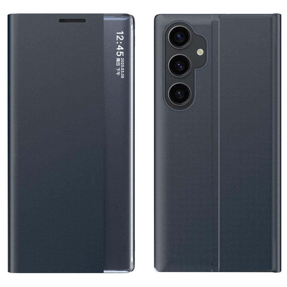 

View Window Phone Shell for Samsung Galaxy S23 FE Anti-Scratch PU Leather Flip Stand Cover Sapphire