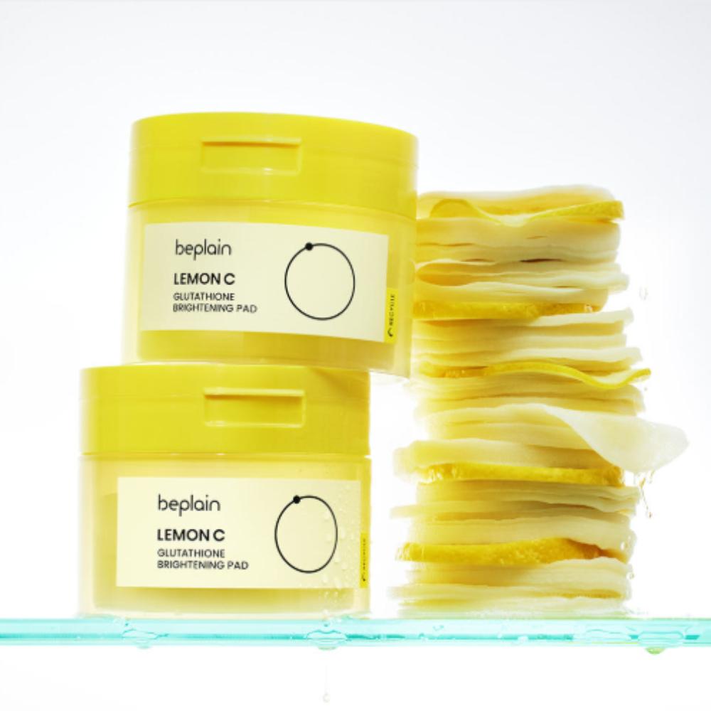BEPLAIN Lemon Seed Glutathione Brightening Pads 70 Sheets – Tone Care & Radiance Boost