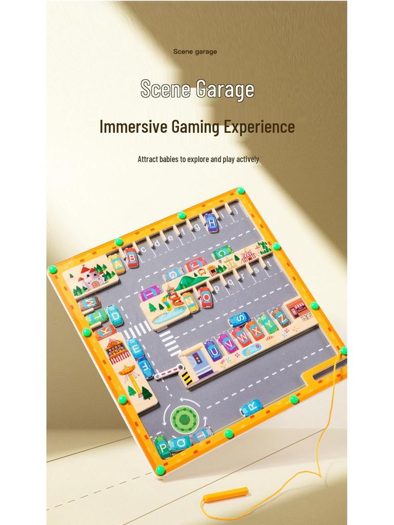 CPC Magnetic Letter Matching Maze: Kids' Educational Wooden Sorting Puzzle