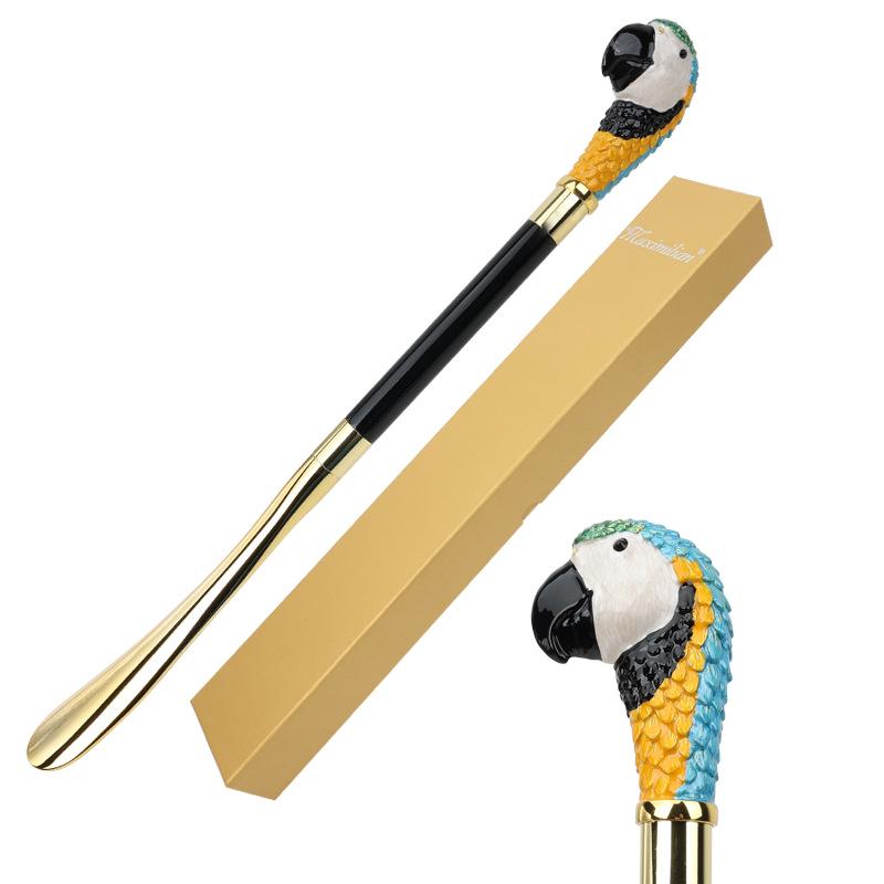 Maximilian Luxury Shoehorn with Metal and Wood Handle for Home or Hotel Use