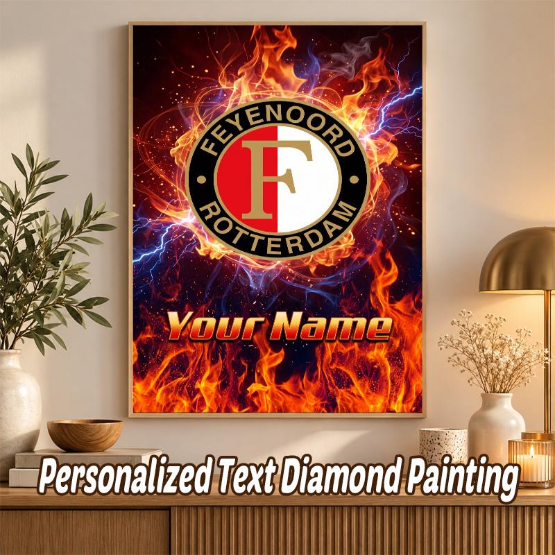 Feyenoord Custom Name Text 5D Diamond Painting Kit DIY Full Drill Diamond Art Decoration