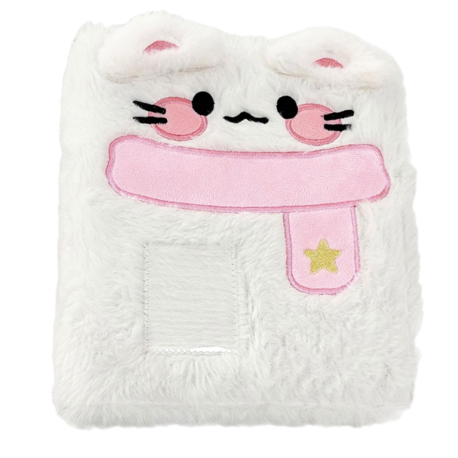 

A6 Binder Cover 6 Ring Cartoon Dog Cats Plush Kpop Idol Photocard Holder Photo Album Shell Refillable Pages Collect Book B