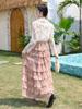 Fei Yuan Polka Dot Rüschen Schlankmachender Rock - Damenmode Schichtkuchen Design