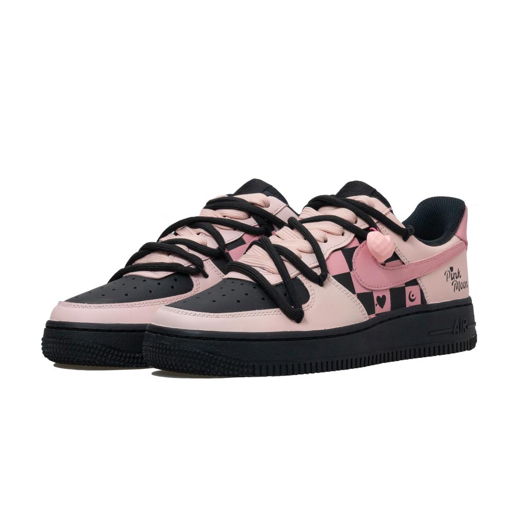 Nike Air Force 1 Rutschfest Abriebfest Niedrig geschnitten Skateboard Schuhe Damen Schwarz Rosa DD8959-001(Team44-)
