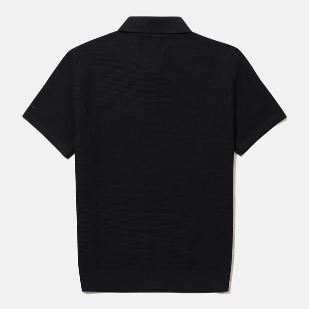 DESCENTE Dualis Knit Polo Short Sleeve T-Shirt Black Sr121Dps32