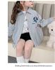 Girls' Long-Sleeved Striped Cartoon Shirt - Autumn 2025 Collection
