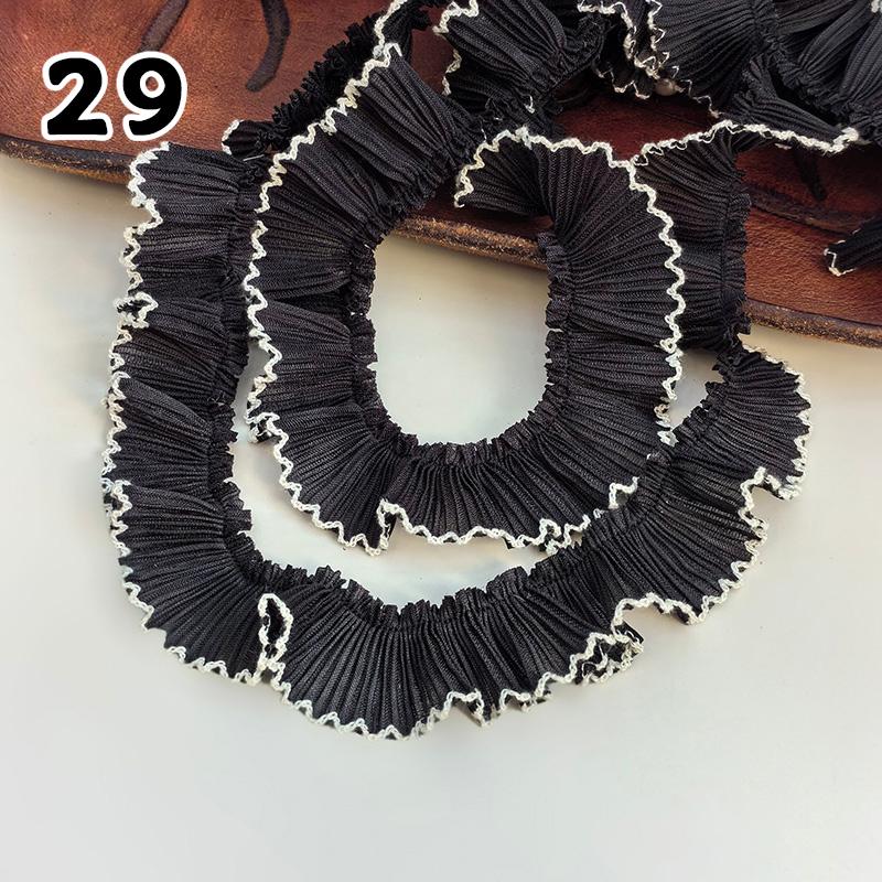 1M Lace Ribbon Sheer Chiffon Elastic Ruffle Ribbon Lace Trim for Dress Diy Apparel Sewing Fabric Wedding Party Accessories New