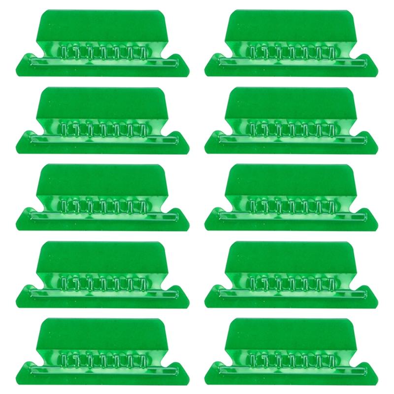 10 Pieces File Folder Tabs Clear Colored Hanging Folder Tabs with Inserts for Hanging Folders 2 Inch Plastic Folder Tabs