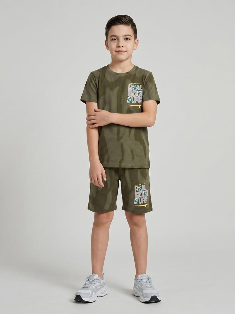 Monte Carlo Boys Regular Fit Printed Coordinate Set