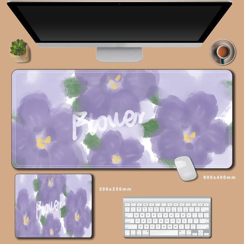 Flower Large Mouse Pad XXL Small Fresh Mousepad Cartoon Office Desk Pads Rubber Anti Slip Carpet Computer Office Accessories