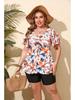 Vetacats25 Plus Size Women's European American Print Tankini Swimsuit