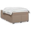 Exclusive House - Cappuccino Mattress Slatted Bed Base 120x190cm Faux Leather