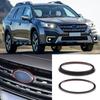 Front Rear Car Emblem Badge Logo Trim For Subaru Outback 2022-2023 Carbon Fiber