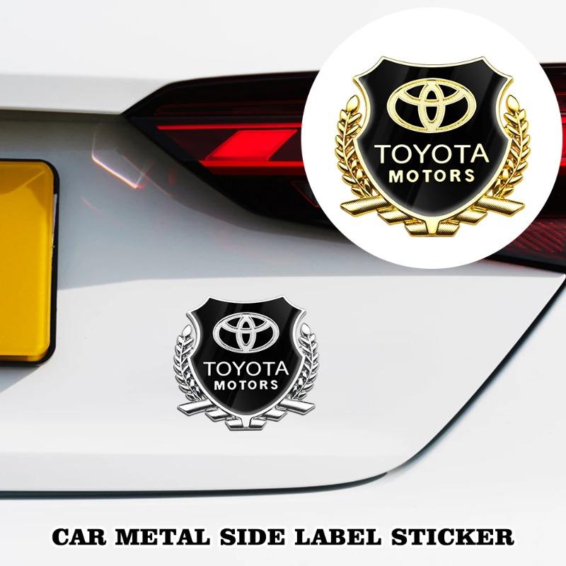 3D Badge Wheat Ear Sticker Decal Car Exterior Accessories Car Badge Body Side Sticker For Toyota RAV4 Corolla Camry Prado Crown