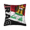 Decorative Pillowcase Iraq Flag Merch Seat  Pillow Case Cover Zipper Multiple Sizes