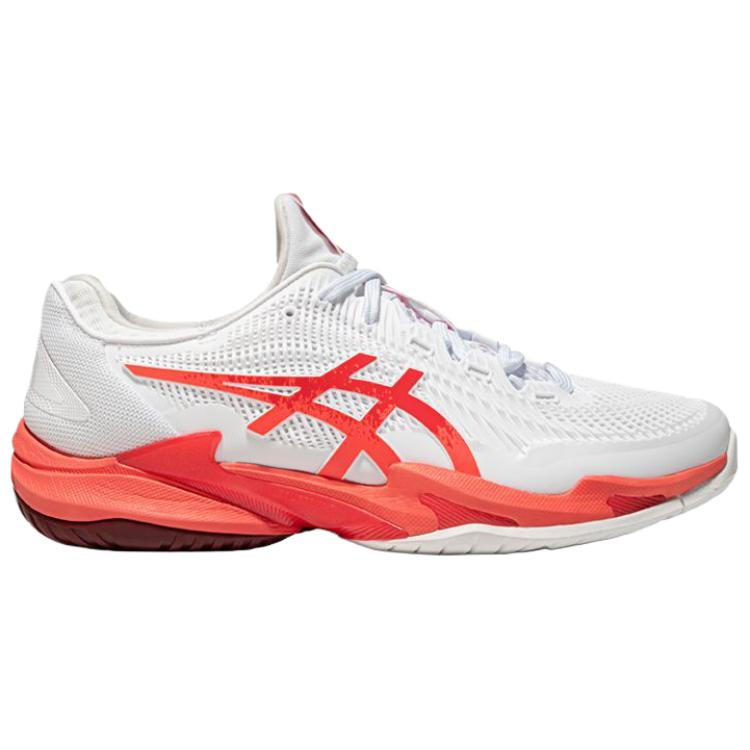New Asics Court FF 3 Novak Anti Slip Wear Resistant Low Top Tennis Shoes Men's White Red 1041A522-966