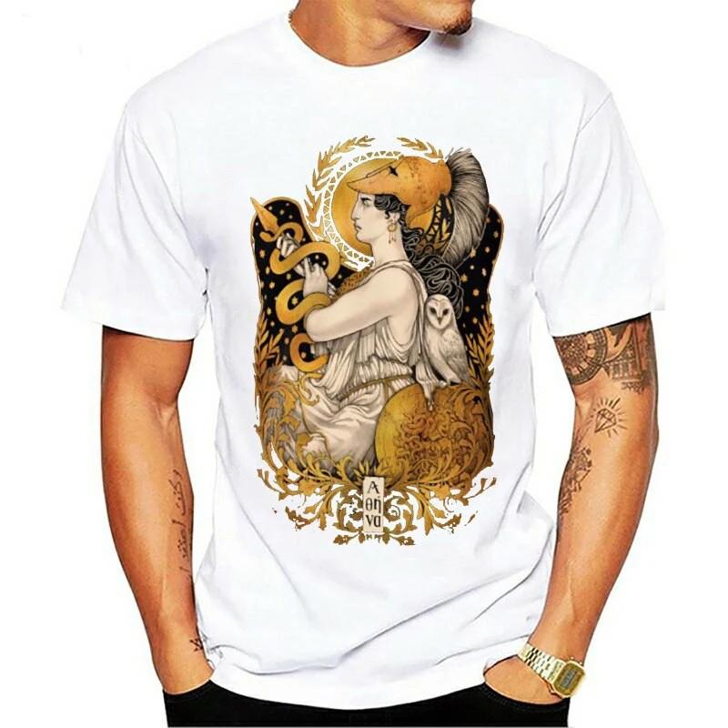 Greek Mythology Wisdom and War Goddess Pallas Athena T Shirt Short Sleeve 100 Cotton Casual Tshirts Loose Top Size S3XL S