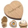 Heart with Dedication Oak Heart with Engraved Inscription 1 PCS for Valentine's Day